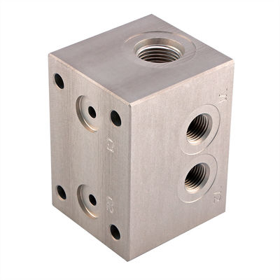 Aluminium Hydraulic Manifold Threaded Cartridge Valve Manifold CNC Machining Layanan