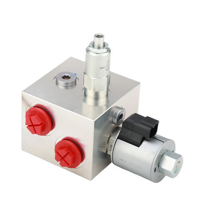 Aluminium Hidrolik Valve Block Solenoid Valve 12V CNC Processing Service