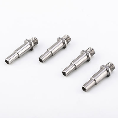 Bagian CNC Aluminium Pengolahan Fastener Baja Rinsing Titanium Fittings Pipa Threaded Adaptor